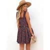 imageWomens Floral Summer Mini Dresses Ruffle Straps Boho Tiered Babydoll Tank Sundress Beach Vacation Short DressesPattern6