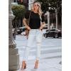 imageWomens Lace Short Sleeve Tops Dressy Casual Blouses Business Work Office T Shirts 2025 Trendy Summer ClothesBlack