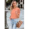 imageWomens Lace Short Sleeve Tops Dressy Casual Blouses Business Work Office T Shirts 2025 Trendy Summer ClothesCoral Pink