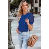 imageWomens Lace Short Sleeve Tops Dressy Casual Blouses Business Work Office T Shirts 2025 Trendy Summer ClothesRoyal Blue