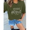 imageWomens Oversized T Shirts Graphic Tees Summer Short Sleeve Casual Loose Crewneck Basic Tunic Tops Trendy 2025Army Green
