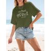 imageWomens Oversized T Shirts Graphic Tees Summer Short Sleeve Casual Loose Crewneck Basic Tunic Tops Trendy 2025Army Green