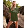 imageWomens Oversized T Shirts Graphic Tees Summer Short Sleeve Casual Loose Crewneck Basic Tunic Tops Trendy 2025Army Green