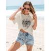 imageWomens Oversized T Shirts Graphic Tees Summer Short Sleeve Casual Loose Crewneck Basic Tunic Tops Trendy 2025Beige