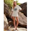 imageWomens Oversized T Shirts Graphic Tees Summer Short Sleeve Casual Loose Crewneck Basic Tunic Tops Trendy 2025Beige