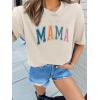 imageWomens Oversized T Shirts Graphic Tees Summer Short Sleeve Casual Loose Crewneck Basic Tunic Tops Trendy 2025Beige1