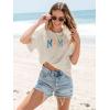 imageWomens Oversized T Shirts Graphic Tees Summer Short Sleeve Casual Loose Crewneck Basic Tunic Tops Trendy 2025Beige1
