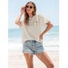 imageWomens Oversized T Shirts Graphic Tees Summer Short Sleeve Casual Loose Crewneck Basic Tunic Tops Trendy 2025Beige2