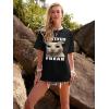 imageWomens Oversized T Shirts Graphic Tees Summer Short Sleeve Casual Loose Crewneck Basic Tunic Tops Trendy 2025Black Cat