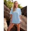imageWomens Oversized T Shirts Graphic Tees Summer Short Sleeve Casual Loose Crewneck Basic Tunic Tops Trendy 2025Blue