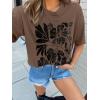 imageWomens Oversized T Shirts Graphic Tees Summer Short Sleeve Casual Loose Crewneck Basic Tunic Tops Trendy 2025Coffee 1