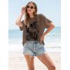 imageWomens Oversized T Shirts Graphic Tees Summer Short Sleeve Casual Loose Crewneck Basic Tunic Tops Trendy 2025Coffee 1
