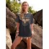 imageWomens Oversized T Shirts Graphic Tees Summer Short Sleeve Casual Loose Crewneck Basic Tunic Tops Trendy 2025Dark Grey