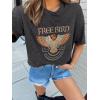 imageWomens Oversized T Shirts Graphic Tees Summer Short Sleeve Casual Loose Crewneck Basic Tunic Tops Trendy 2025Dark Grey