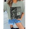 imageWomens Oversized T Shirts Graphic Tees Summer Short Sleeve Casual Loose Crewneck Basic Tunic Tops Trendy 2025Green