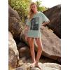 imageWomens Oversized T Shirts Graphic Tees Summer Short Sleeve Casual Loose Crewneck Basic Tunic Tops Trendy 2025Green