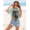 imageWomens Oversized T Shirts Graphic Tees Summer Short Sleeve Casual Loose Crewneck Basic Tunic Tops Trendy 2025Green