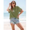 imageWomens Oversized T Shirts Graphic Tees Summer Short Sleeve Casual Loose Crewneck Basic Tunic Tops Trendy 2025Green1