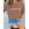 imageWomens Oversized T Shirts Graphic Tees Summer Short Sleeve Casual Loose Crewneck Basic Tunic Tops Trendy 2025Khaki 1