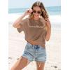 imageWomens Oversized T Shirts Graphic Tees Summer Short Sleeve Casual Loose Crewneck Basic Tunic Tops Trendy 2025Khaki 1