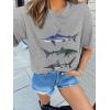 imageWomens Oversized T Shirts Graphic Tees Summer Short Sleeve Casual Loose Crewneck Basic Tunic Tops Trendy 2025Light Grey 1