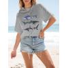 imageWomens Oversized T Shirts Graphic Tees Summer Short Sleeve Casual Loose Crewneck Basic Tunic Tops Trendy 2025Light Grey 1