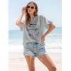 imageWomens Oversized T Shirts Graphic Tees Summer Short Sleeve Casual Loose Crewneck Basic Tunic Tops Trendy 2025Light Grey 1