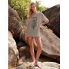 imageWomens Oversized T Shirts Graphic Tees Summer Short Sleeve Casual Loose Crewneck Basic Tunic Tops Trendy 2025Light Khaki 1