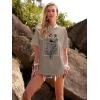 imageWomens Oversized T Shirts Graphic Tees Summer Short Sleeve Casual Loose Crewneck Basic Tunic Tops Trendy 2025Light Khaki 1