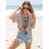 imageWomens Oversized T Shirts Graphic Tees Summer Short Sleeve Casual Loose Crewneck Basic Tunic Tops Trendy 2025Light Khaki 1