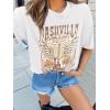 imageWomens Oversized T Shirts Graphic Tees Summer Short Sleeve Casual Loose Crewneck Basic Tunic Tops Trendy 2025White