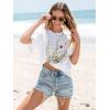 imageWomens Oversized T Shirts Graphic Tees Summer Short Sleeve Casual Loose Crewneck Basic Tunic Tops Trendy 2025White Flower1