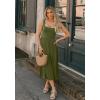 imageWomens Sleeveless Summer Dress Scoop Neck Casual Loose Flowy Midi Sundresses Tank Fit ampamp Flare Beach Vacation DressArmy Green