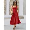 imageWomens Sleeveless Summer Dress Scoop Neck Casual Loose Flowy Midi Sundresses Tank Fit ampamp Flare Beach Vacation DressRed