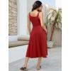 imageWomens Sleeveless Summer Dress Scoop Neck Casual Loose Flowy Midi Sundresses Tank Fit ampamp Flare Beach Vacation DressRed