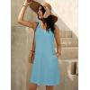 imageWomens Summer Dress 2025 Sleeveless Floral Boho Sundress Swimsuit Coverup Casual Loose Beach Vacation Tank DressesBlue