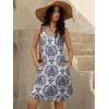 imageWomens Summer Dress 2025 Sleeveless Floral Boho Sundress Swimsuit Coverup Casual Loose Beach Vacation Tank DressesFloral 14