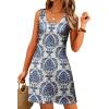 imageWomens Summer Dress 2025 Sleeveless Floral Boho Sundress Swimsuit Coverup Casual Loose Beach Vacation Tank DressesFloral 14