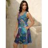imageWomens Summer Dress 2025 Sleeveless Floral Boho Sundress Swimsuit Coverup Casual Loose Beach Vacation Tank DressesFloral 17