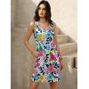 imageWomens Summer Dress 2025 Sleeveless Floral Boho Sundress Swimsuit Coverup Casual Loose Beach Vacation Tank DressesFloral 22