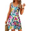 imageWomens Summer Dress 2025 Sleeveless Floral Boho Sundress Swimsuit Coverup Casual Loose Beach Vacation Tank DressesFloral 22