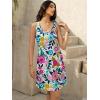 imageWomens Summer Dress 2025 Sleeveless Floral Boho Sundress Swimsuit Coverup Casual Loose Beach Vacation Tank DressesFloral 22