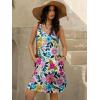 imageWomens Summer Dress 2025 Sleeveless Floral Boho Sundress Swimsuit Coverup Casual Loose Beach Vacation Tank DressesFloral 22