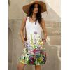imageWomens Summer Dress 2025 Sleeveless Floral Boho Sundress Swimsuit Coverup Casual Loose Beach Vacation Tank DressesFloral 23
