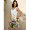 imageWomens Summer Dress 2025 Sleeveless Floral Boho Sundress Swimsuit Coverup Casual Loose Beach Vacation Tank DressesFloral 23