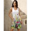 imageWomens Summer Dress 2025 Sleeveless Floral Boho Sundress Swimsuit Coverup Casual Loose Beach Vacation Tank DressesFloral 23