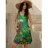 imageWomens Summer Dress 2025 Sleeveless Floral Boho Sundress Swimsuit Coverup Casual Loose Beach Vacation Tank DressesFloral 25