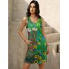 imageWomens Summer Dress 2025 Sleeveless Floral Boho Sundress Swimsuit Coverup Casual Loose Beach Vacation Tank DressesFloral 25