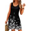 imageWomens Summer Dress 2025 Sleeveless Floral Boho Sundress Swimsuit Coverup Casual Loose Beach Vacation Tank DressesFloral 26