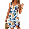 imageWomens Summer Dress 2025 Sleeveless Floral Boho Sundress Swimsuit Coverup Casual Loose Beach Vacation Tank DressesFloral 3
